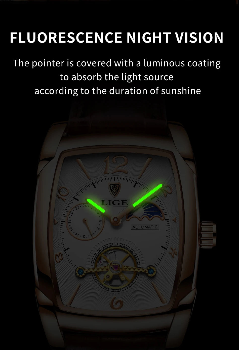 LIGE waterproof business sports watch