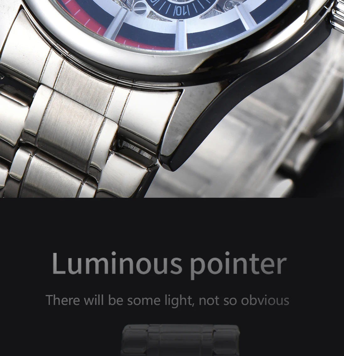 waterproof skeleton mechanical watch