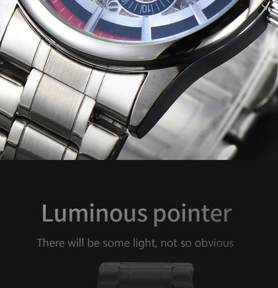 waterproof skeleton mechanical watch