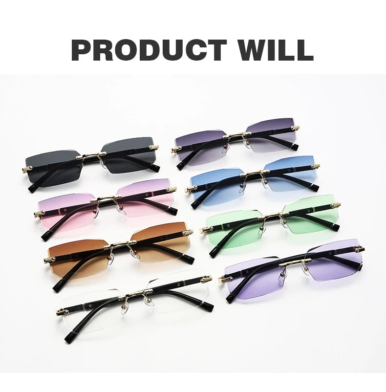 Trendy Rimless Sunglasses for Men