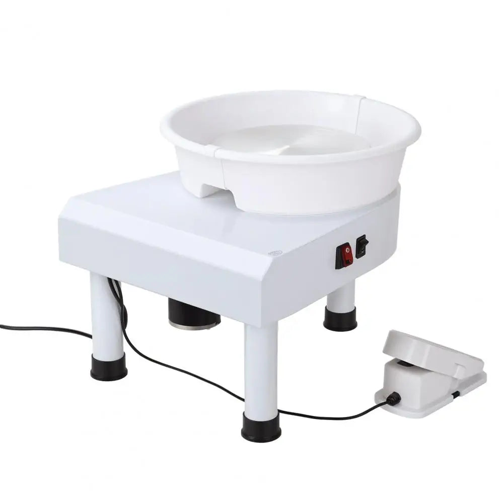 DIY Enthusiasts and Ceramic Artists Pottery Wheel 25CM Size 350W Electric Variable Speed with Foot Pedal and Detachable Basin fo