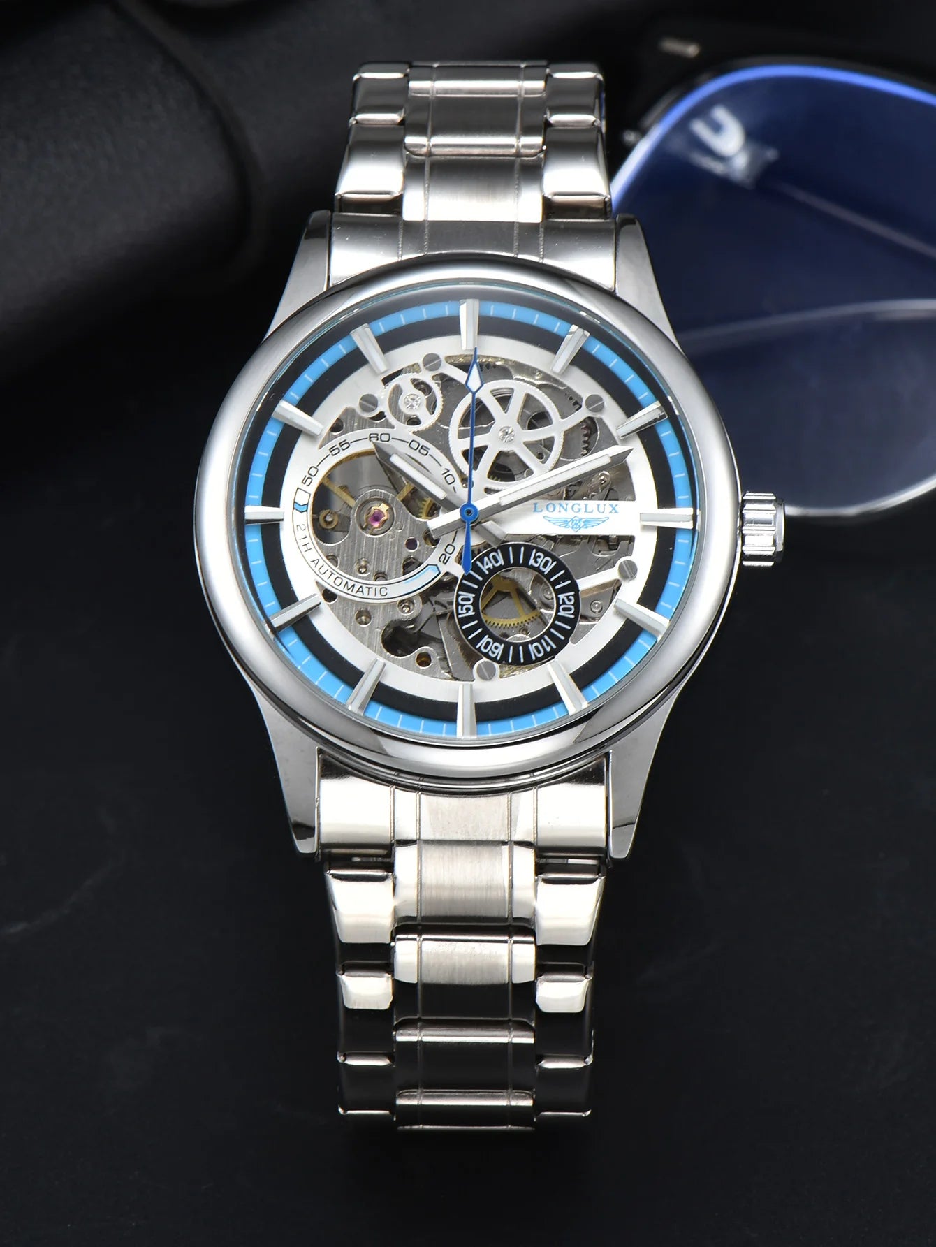 waterproof skeleton mechanical watch