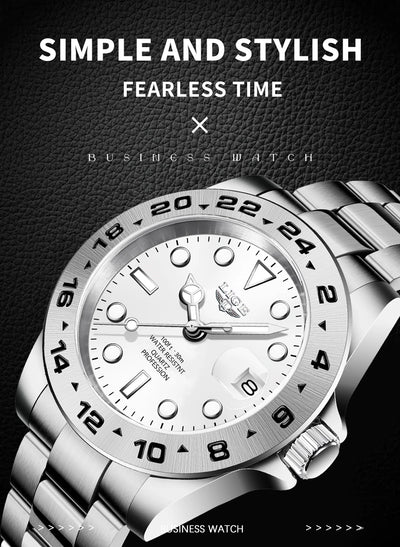 LIGE stainless steel wrist watches for men