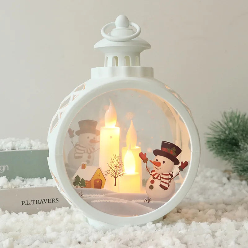 Christmas decorations retro night lights luminous gifts window