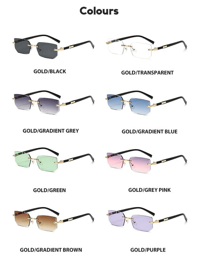 Trendy Rimless Sunglasses for Men