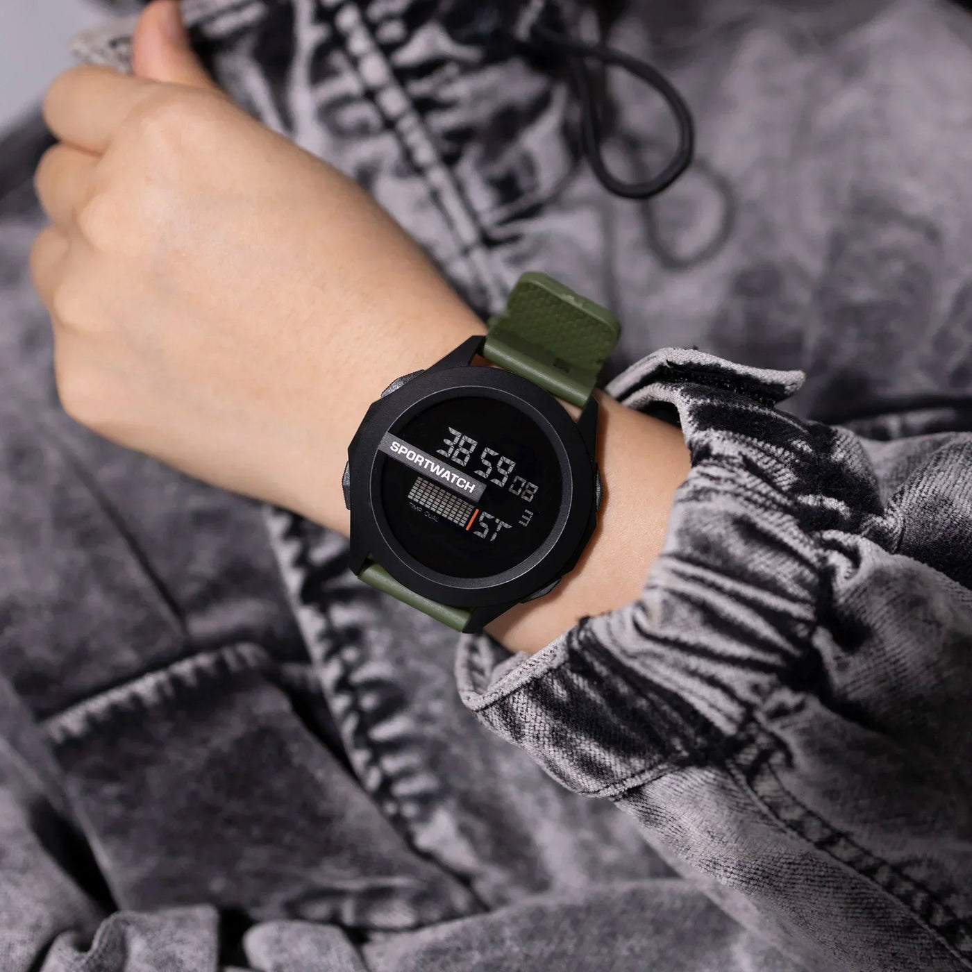 Man Digital Wristwatch Stopwatch Luminous