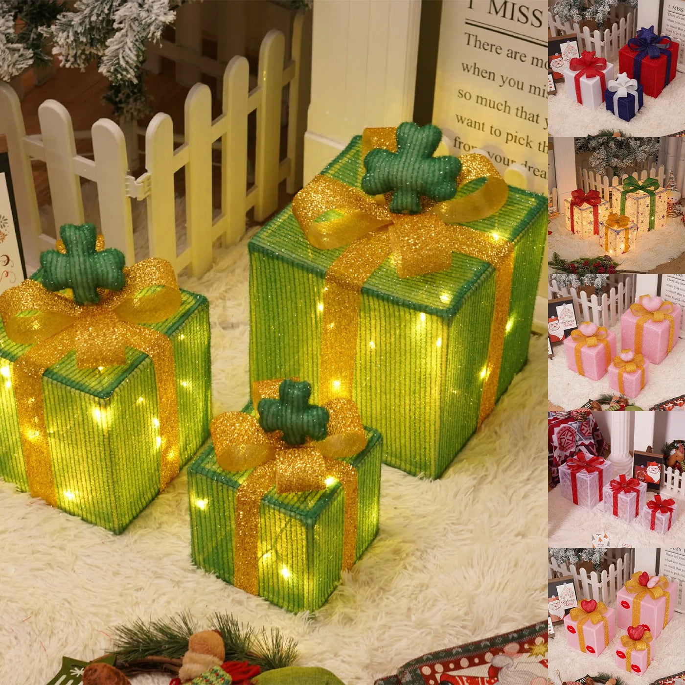 Christmas Decoration 3pcs Transparent Plastic Christmas