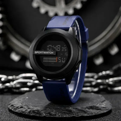 Man Digital Wristwatch Stopwatch Luminous
