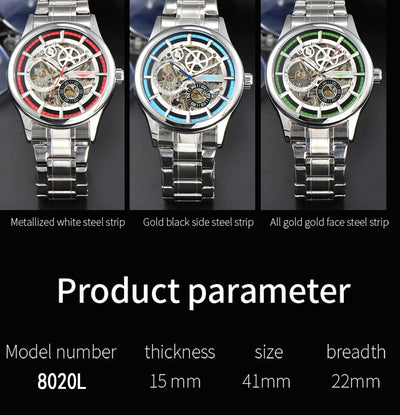 waterproof skeleton mechanical watch