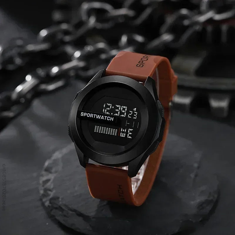 Man Digital Wristwatch Stopwatch Luminous