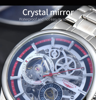 waterproof skeleton mechanical watch