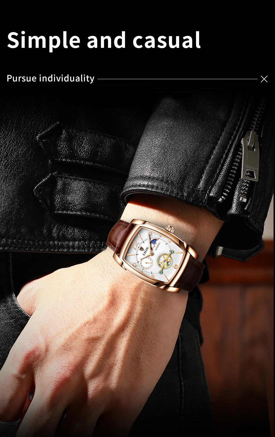 LIGE waterproof business sports watch