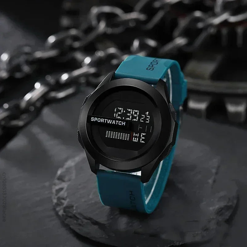 Man Digital Wristwatch Stopwatch Luminous