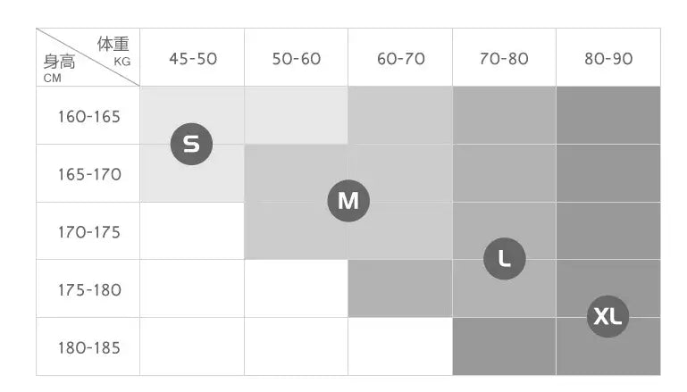Size chart for Men Tank Top Sleeveless Undershirt showing height and weight measurements for sizes S, M, L, and XL.