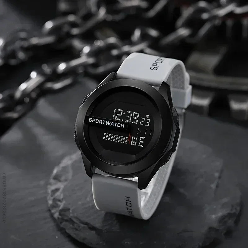 Man Digital Wristwatch Stopwatch Luminous