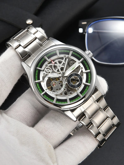 waterproof skeleton mechanical watch