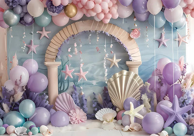 One Year Old Baby Birthday Backdrop Toys Bear White Balloons