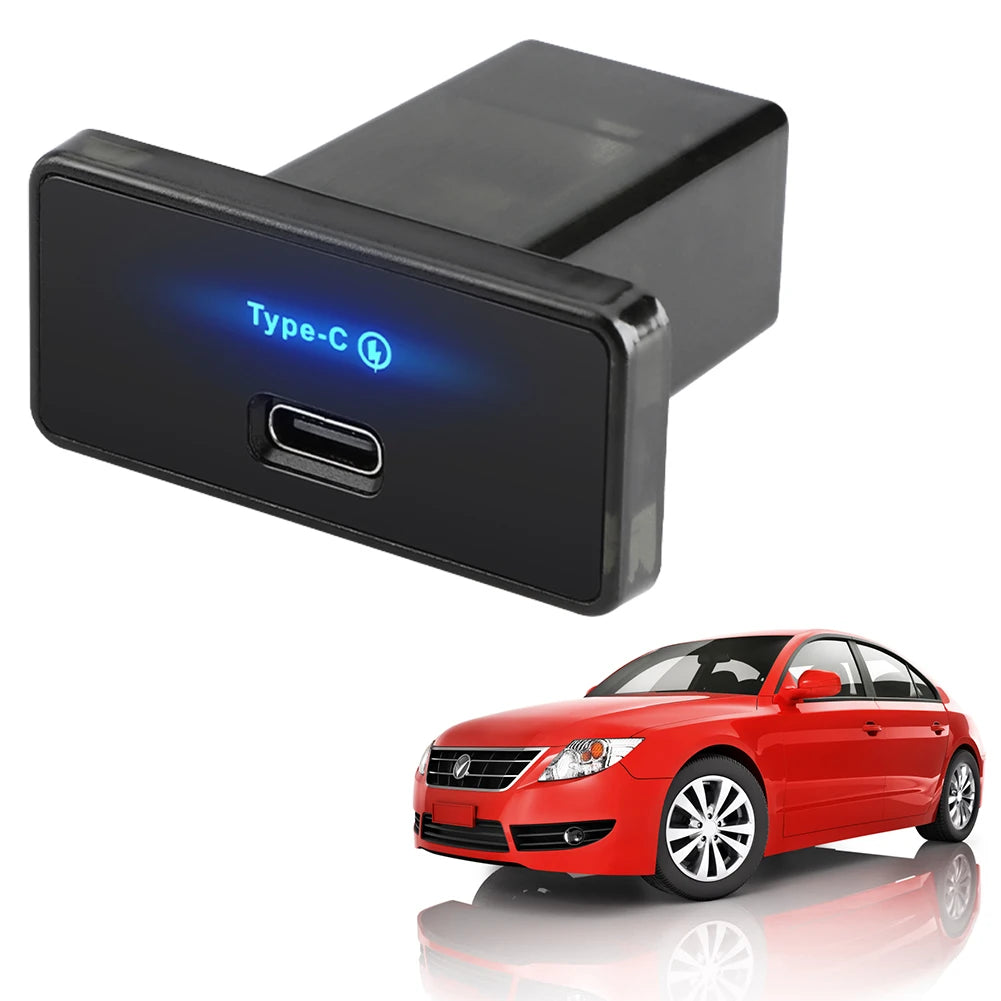18W/30W RV USB Outlet Adapter Fast Charging Car Charger 12V-24V PD Type C/USB USB Phone Charger Adapter Panel for RV Boat Truck