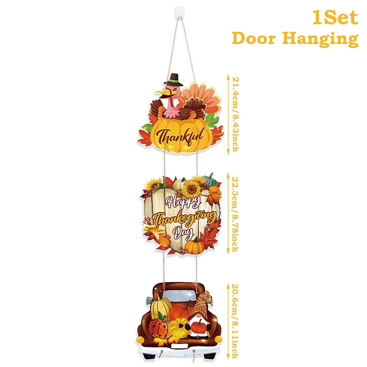Happy Thanksgiving Day Door Banner