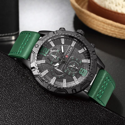 leather strap wristwatch