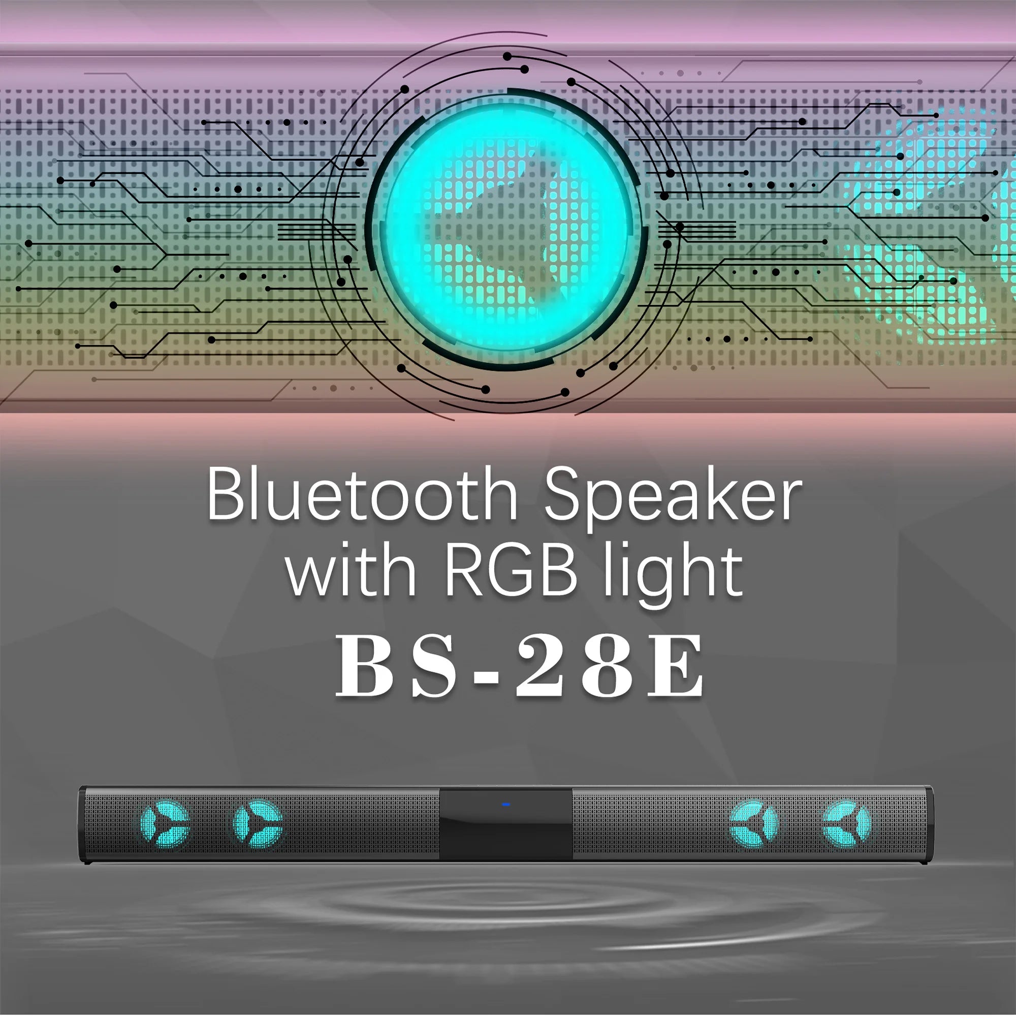 Home Theater 3D Stereo Surround RGB Wireless Speaker Multi-Function Subwoofer Soundbar Support For TV/PC