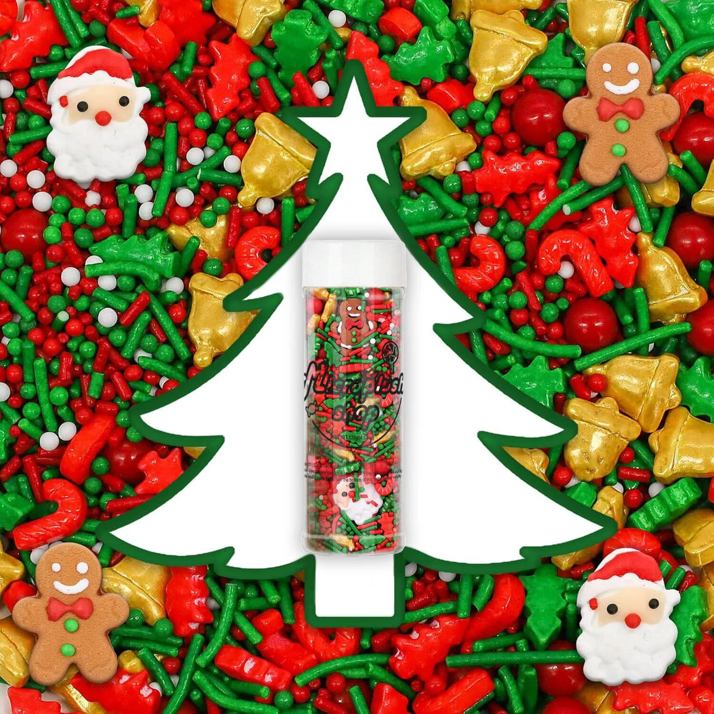 Christmas Sprinkles Mix Christmas Tree Santa Claus