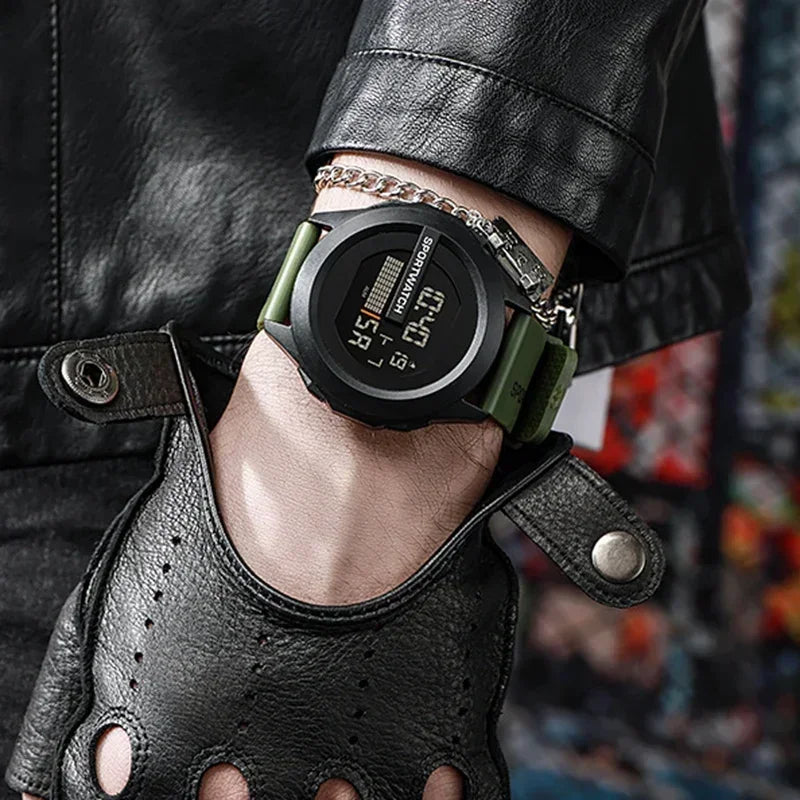 Man Digital Wristwatch Stopwatch Luminous