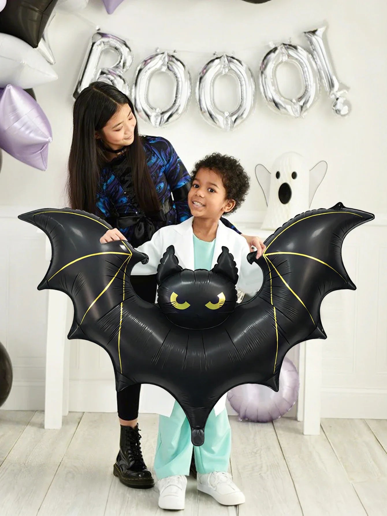 1/2pcs Large Scary Bat Balloon Halloween Party Birthday Decoration Bat Horror Theme Party Can Be Hung Bat Outdoor Decoration