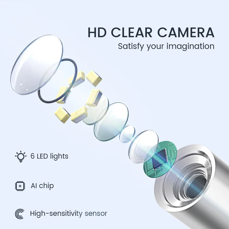 Ear Wax Removal Tool Camera Wireless Otoscope 1080P 3.9mm Ear Cleaner Camera Ear Endoscope Compatible for iPhone iPad Android