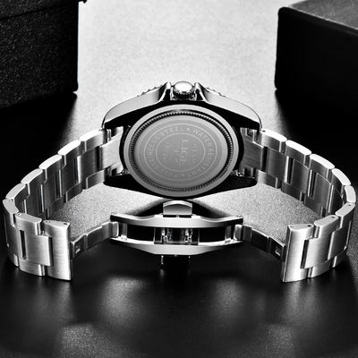LIGE stainless steel wrist watches for men