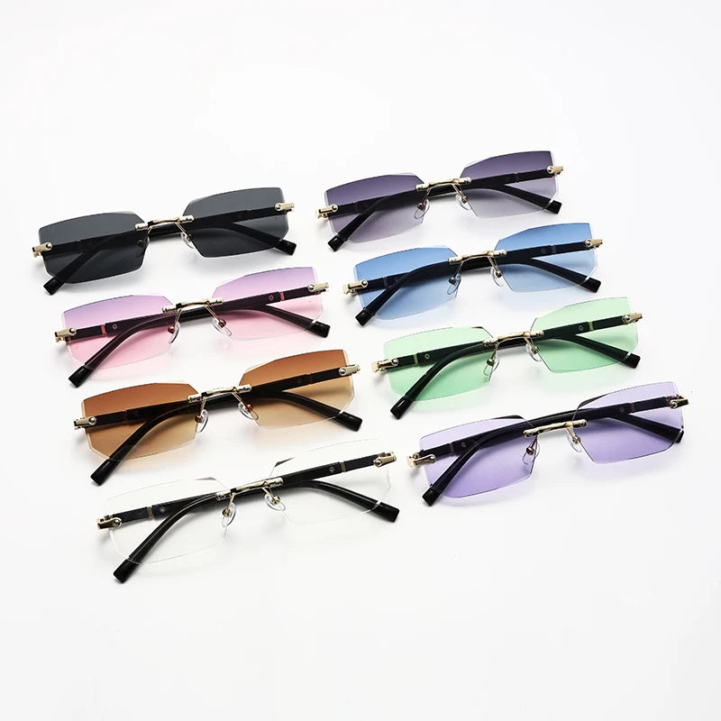Trendy Rimless Sunglasses for Men