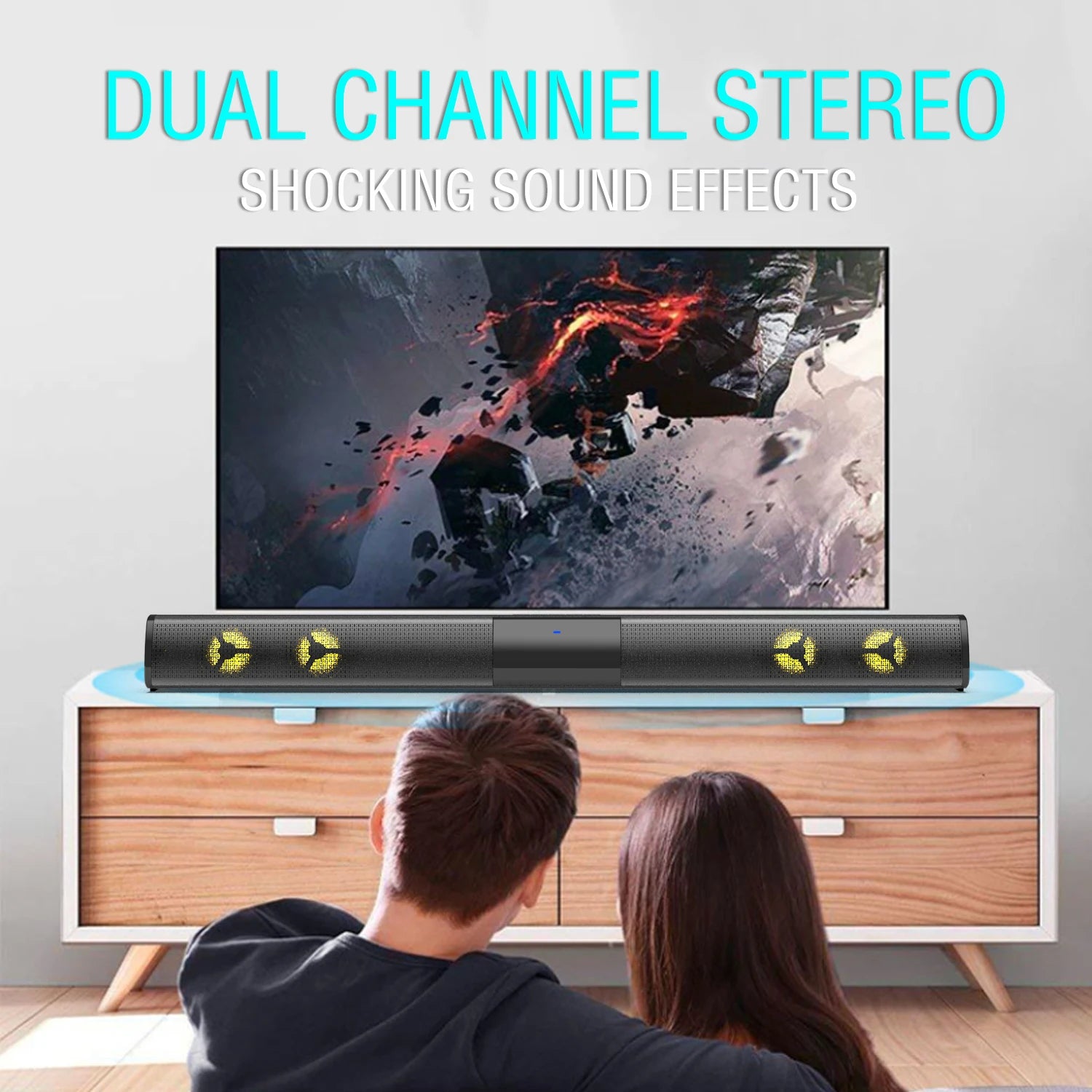 Home Theater 3D Stereo Surround RGB Wireless Speaker Multi-Function Subwoofer Soundbar Support For TV/PC