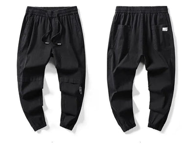 man trousers New Cotton Fashion Elastic Waist Baggy