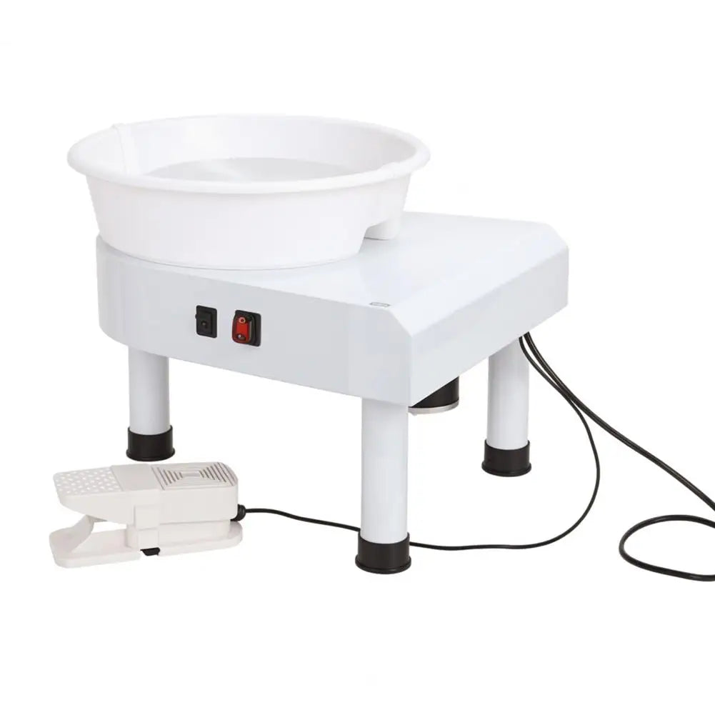DIY Enthusiasts and Ceramic Artists Pottery Wheel 25CM Size 350W Electric Variable Speed with Foot Pedal and Detachable Basin fo
