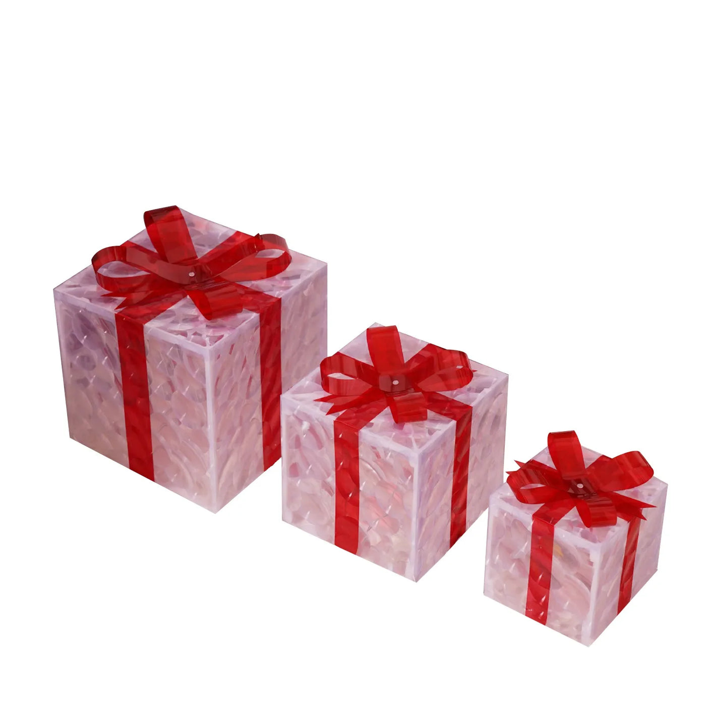 Christmas Decoration 3pcs Transparent Plastic Christmas