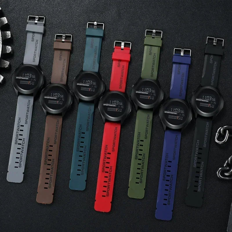 Man Digital Wristwatch Stopwatch Luminous