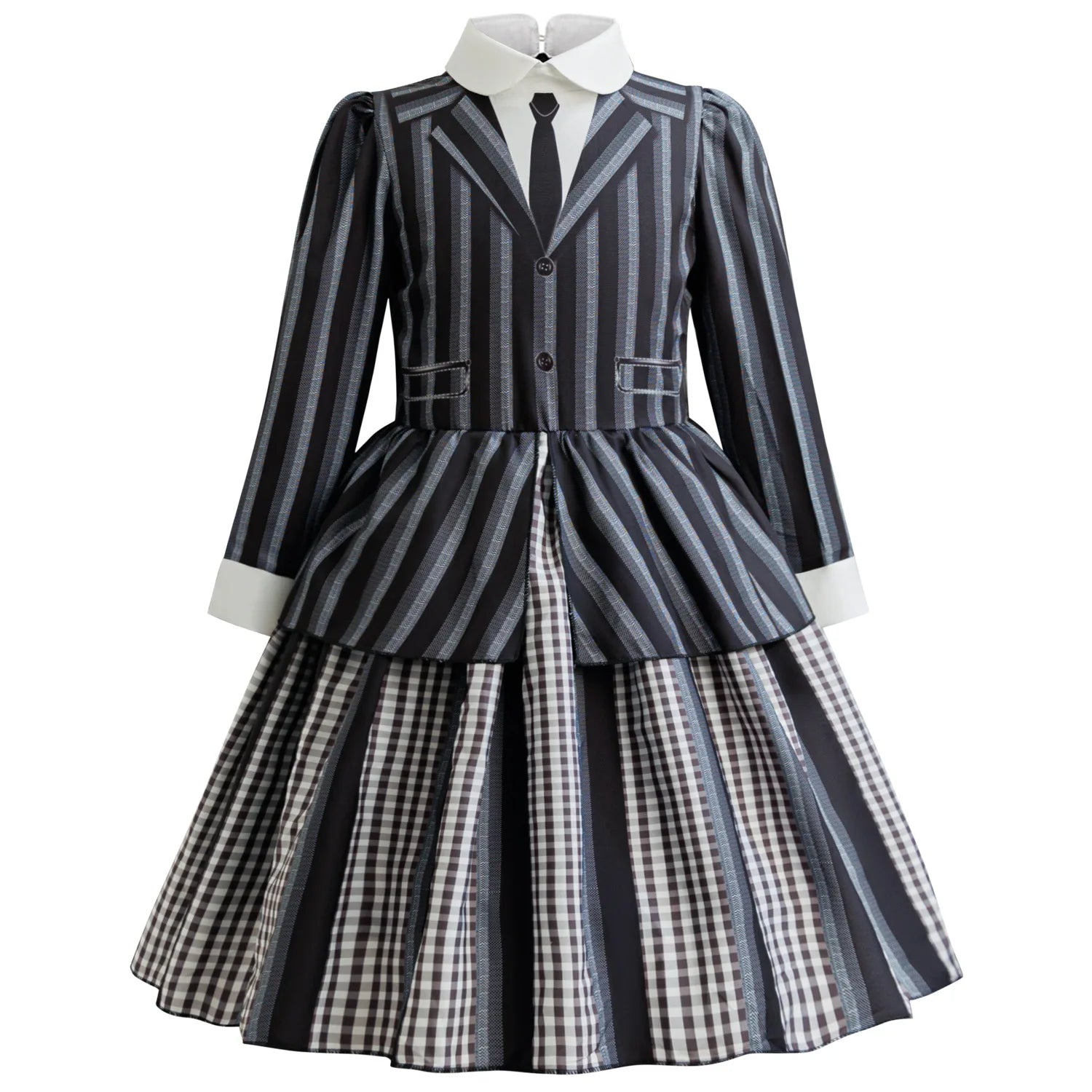 Girl Dress Wednesdays Addam Cosplay Family Halloween Costume Birthday Party Stage Performance Costume Carnival Kids Dress Up