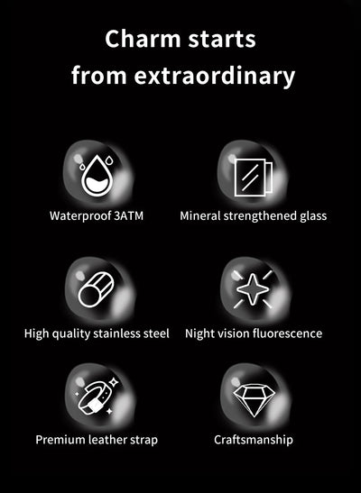 LIGE waterproof business sports watch