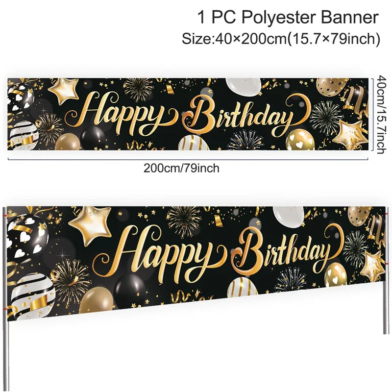 Happy Birthday Banner Birthday Party Decoration Kids Boys Girl