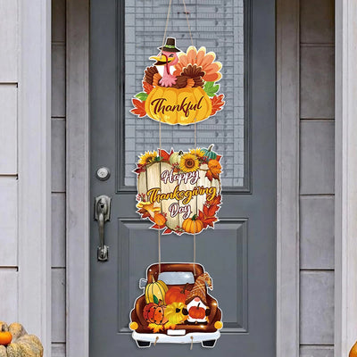 Happy Thanksgiving Day Door Banner