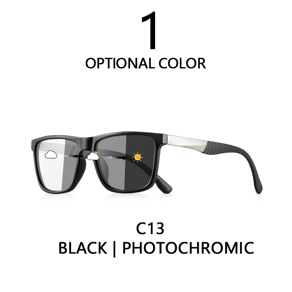 Photochromic Sunglasses For Men Women Square Casual