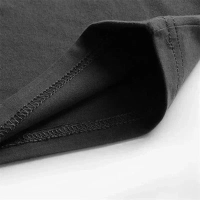 Gym Top Men Shirt Man Muscle Loose T-shirt Fitness Bodybuilding close-up of fabric and stitching detail