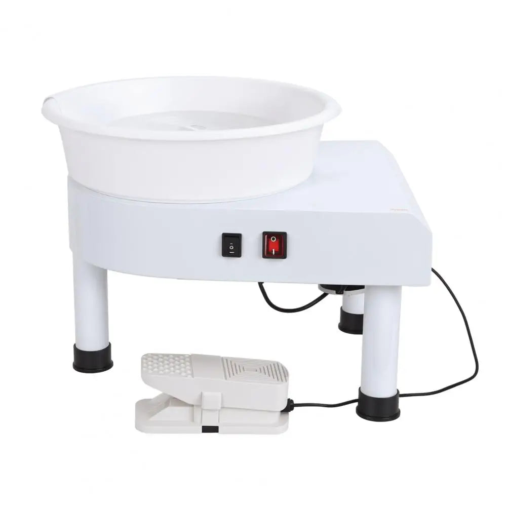 DIY Enthusiasts and Ceramic Artists Pottery Wheel 25CM Size 350W Electric Variable Speed with Foot Pedal and Detachable Basin fo