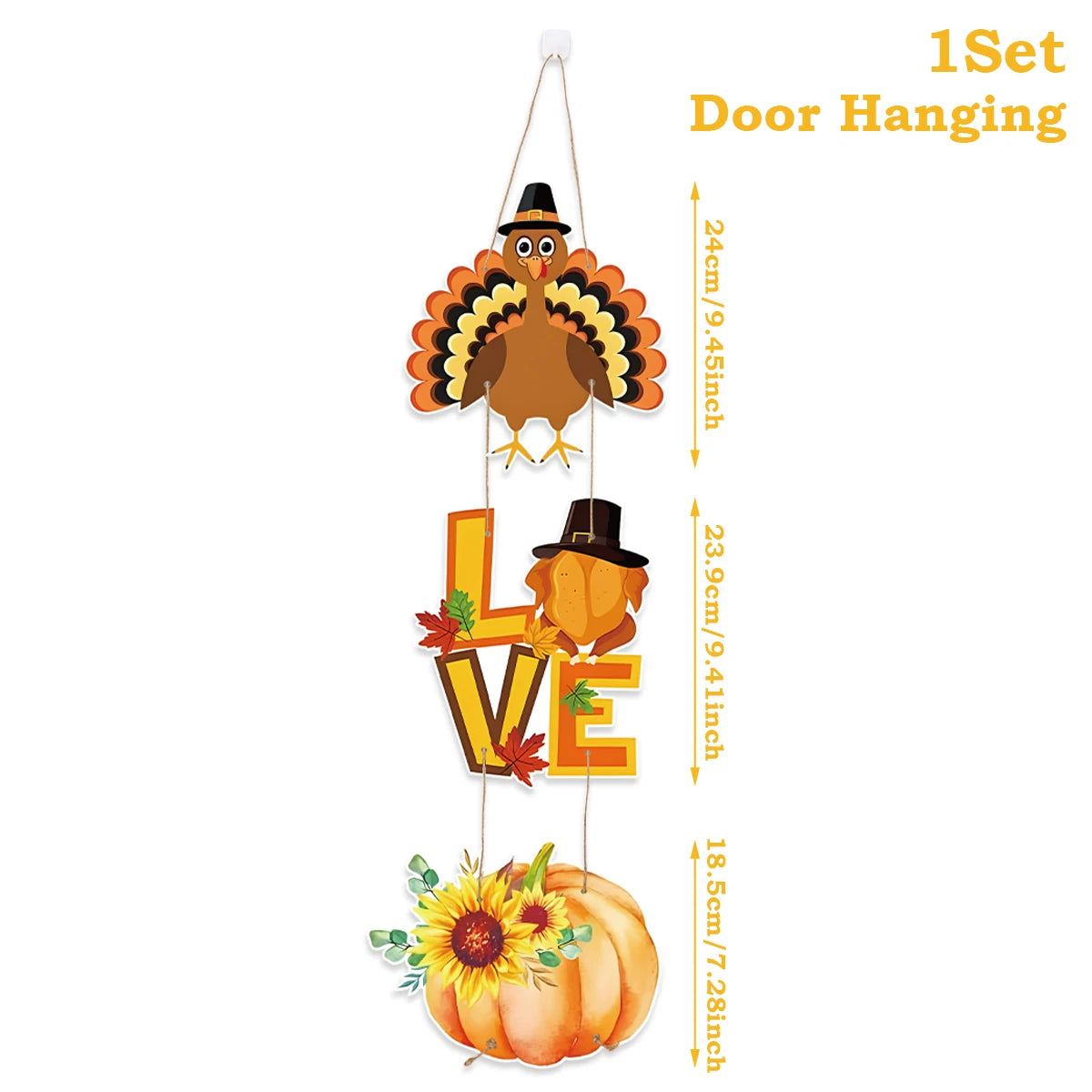 Happy Thanksgiving Day Door Banner