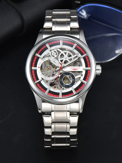 waterproof skeleton mechanical watch