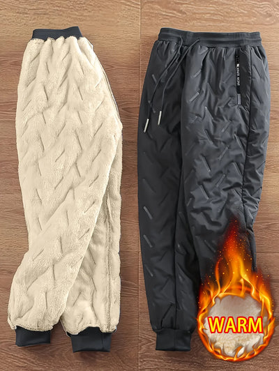 Men's Casual Trousers Plush Velvet Thickened Winter Thermal